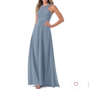 AZAZIE KALEIGH DRESS IN DUSTY BLUE